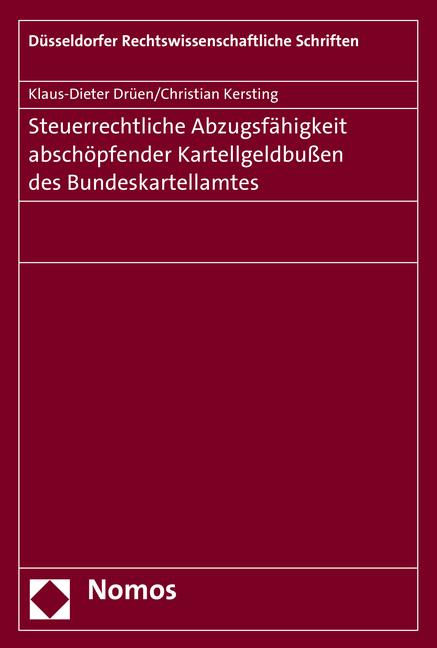 Cover-Bild Steuerrechtliche Abzugsfähigkeit von Kartellgeldbußen des Bundeskartellamtes