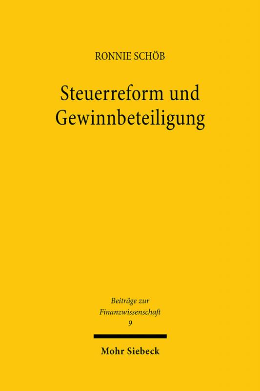 Cover-Bild Steuerreform und Gewinnbeteiligung