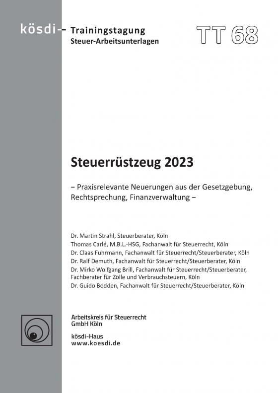 Cover-Bild Steuerrüstzeug 2023