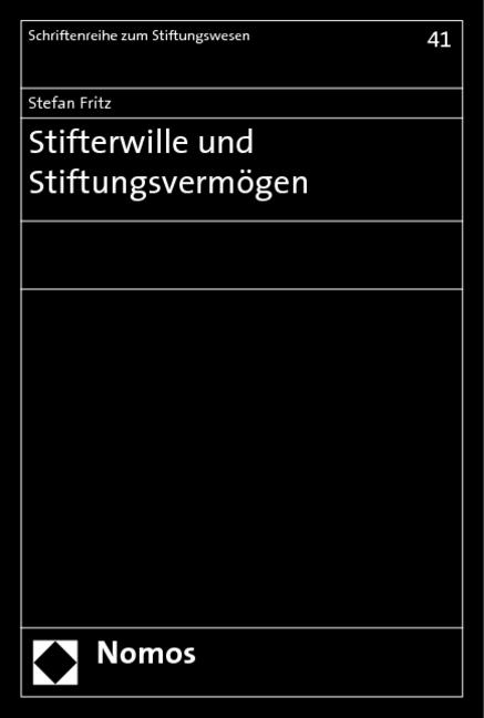 Cover-Bild Stifterwille und Stiftungsvermögen