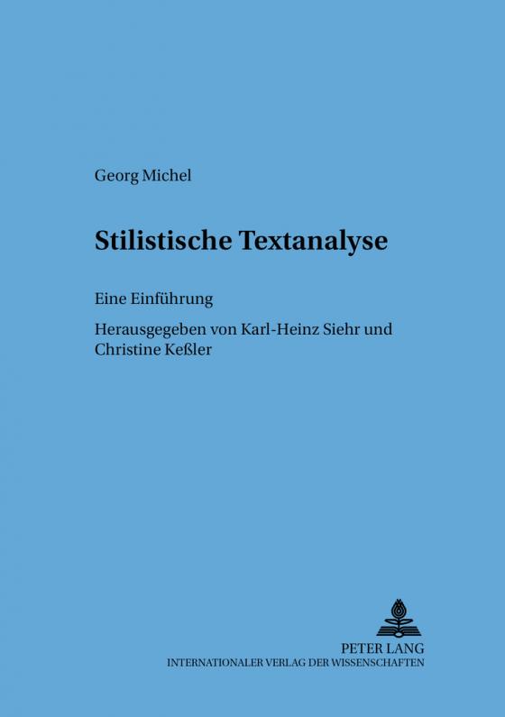 Cover-Bild Stilistische Textanalyse