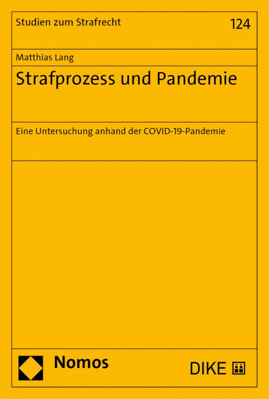 Cover-Bild Strafprozess und Pandemie