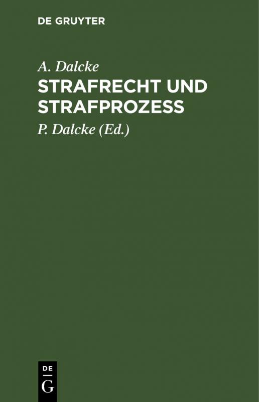 Cover-Bild Strafrecht und Strafprozeß