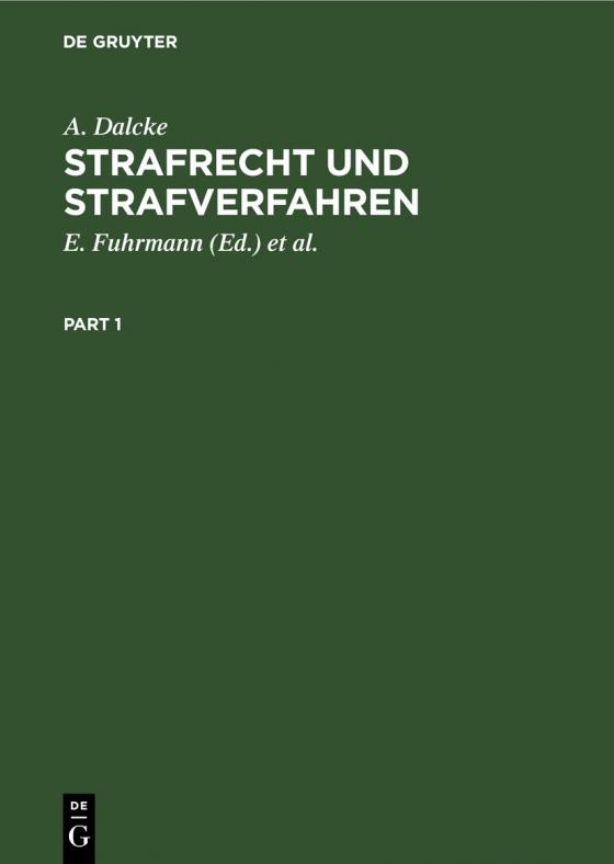 Cover-Bild Strafrecht und Strafverfahren