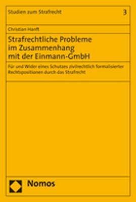 Cover-Bild Strafrechtliche Probleme im Zusammenhang mit der Einmann-GmbH