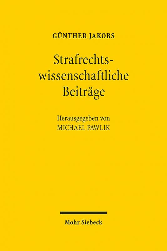 Cover-Bild Strafrechtswissenschaftliche Beiträge