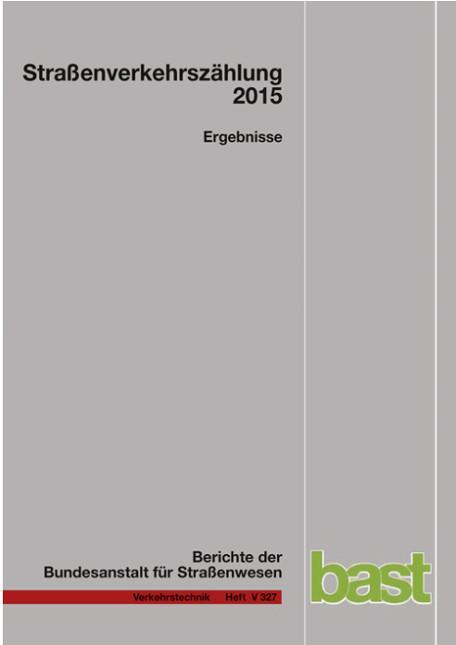 Cover-Bild Straßenverkehrszählungen 2015 - Ergebnisse