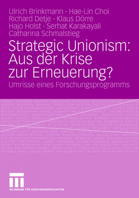 Cover-Bild Strategic Unionism: Aus der Krise zur Erneuerung?