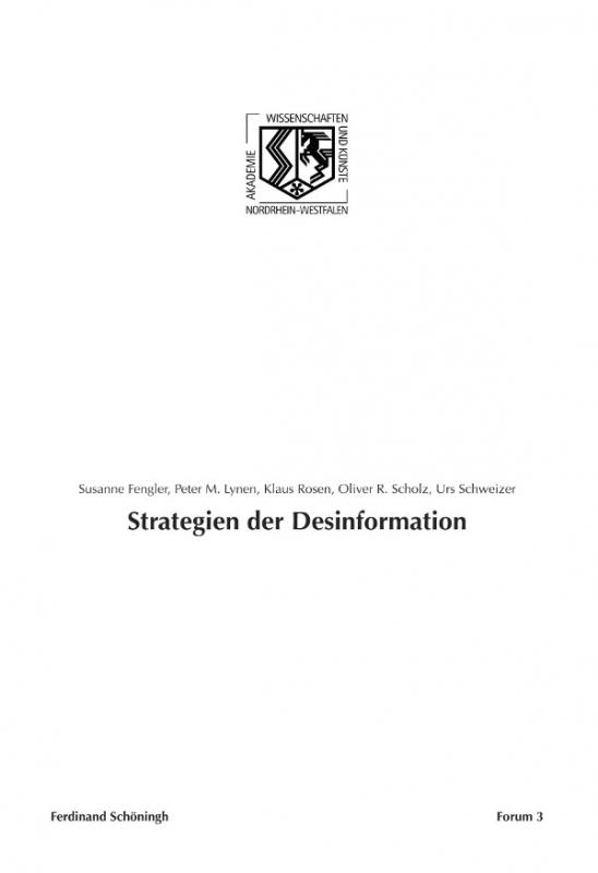 Cover-Bild Strategien der Desinformation