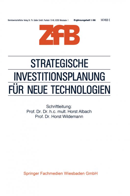 Cover-Bild Strategische Investitionsplanung für neue Technologien