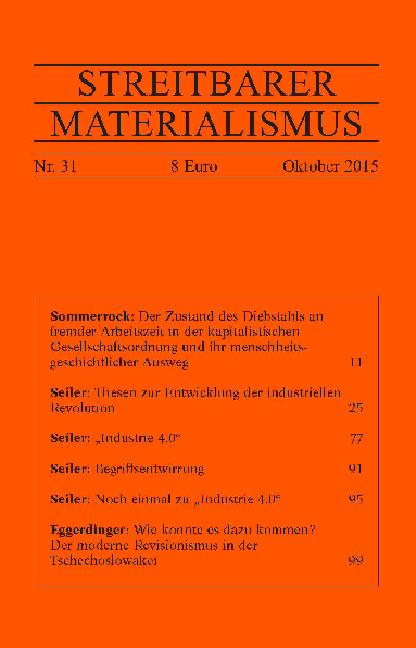 Cover-Bild Streitbarer Materialismus Nummer 31