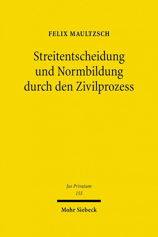 Cover-Bild Streitentscheidung und Normbildung durch den Zivilprozess