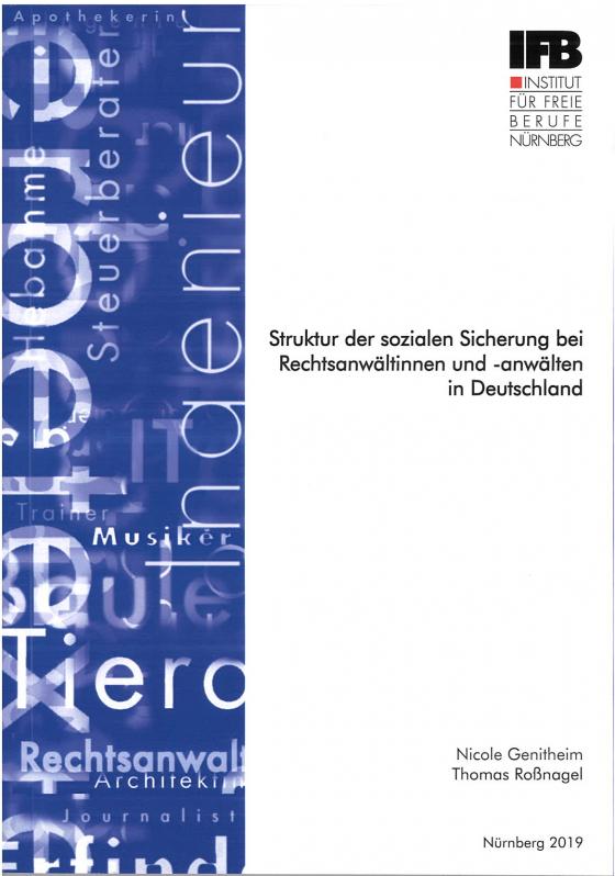 Cover-Bild Struktur der sozialen Sicherung bei Rechtsanwältinnen und -anwälten in Deutschland