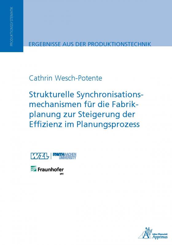 Cover-Bild Strukturelle Synchronisationsmechanismen für die Fabrikplanung zur Steigerung der Effizienz im Planungsprozess