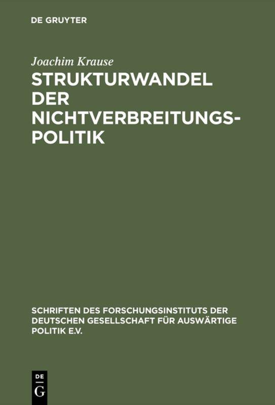 Cover-Bild Strukturwandel der Nichtverbreitungspolitik