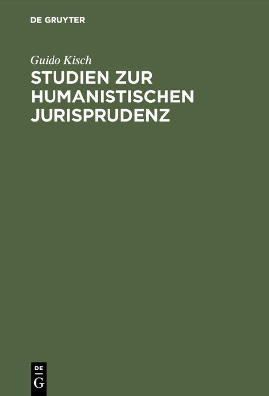 Cover-Bild Studien zur humanistischen Jurisprudenz