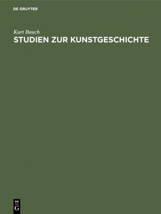 Cover-Bild Studien zur Kunstgeschichte