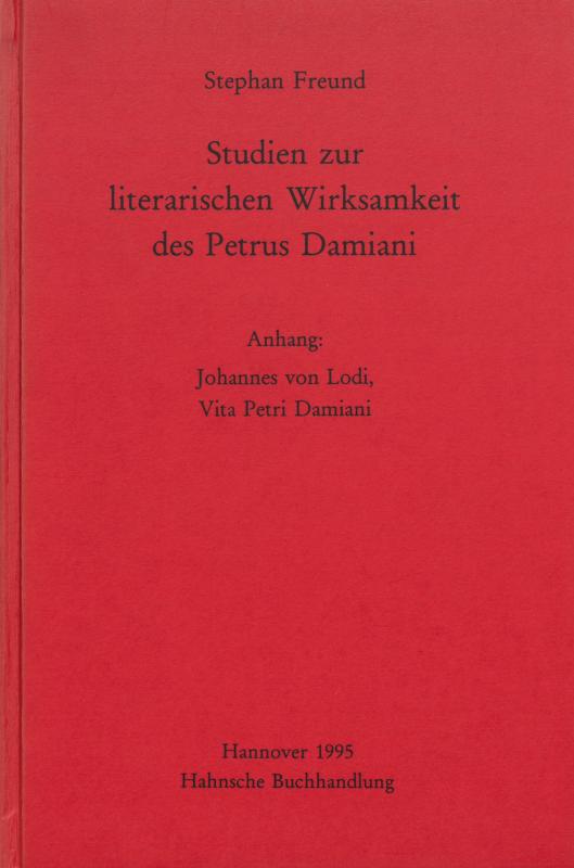 Cover-Bild Studien zur literarischen Wirksamkeit des Petrus Damiani