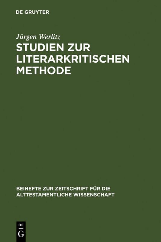 Cover-Bild Studien zur literarkritischen Methode