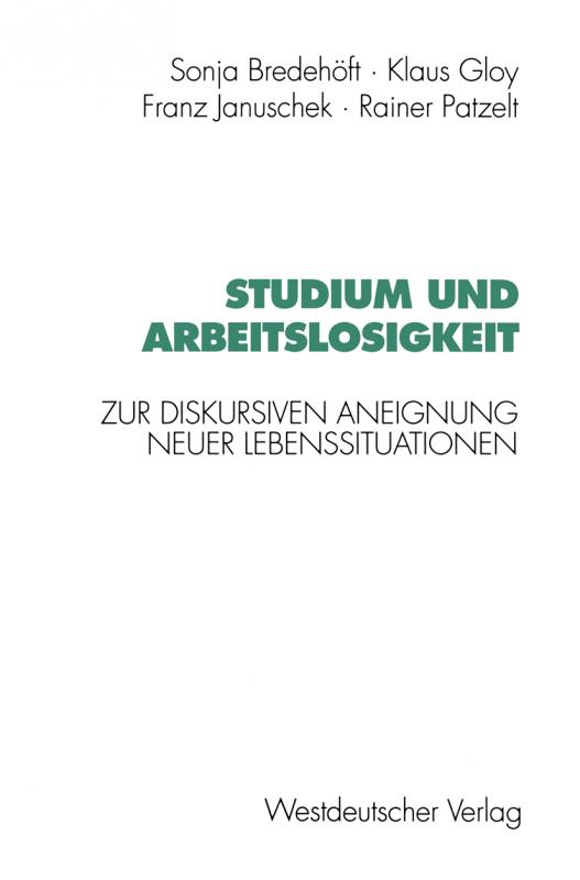 Cover-Bild Studium und Arbeitslosigkeit