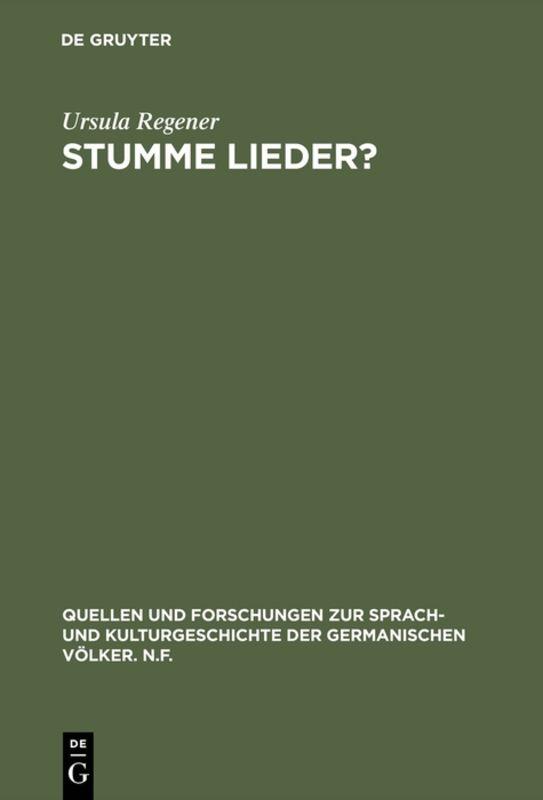 Cover-Bild Stumme Lieder?