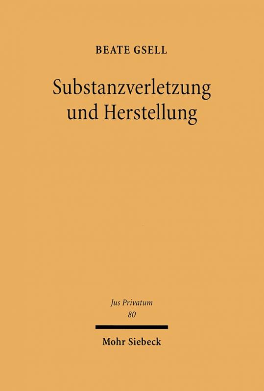 Cover-Bild Substanzverletzung und Herstellung