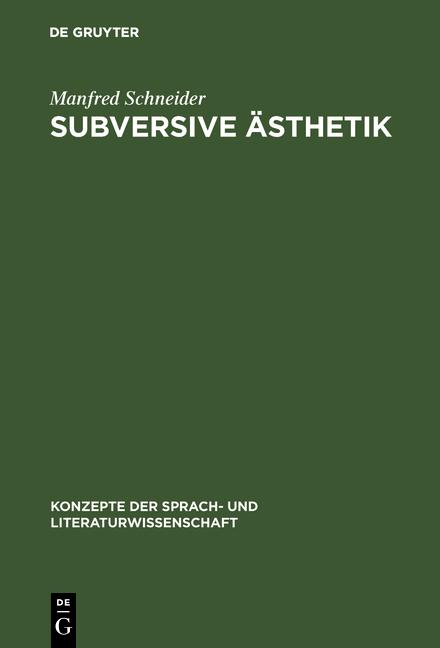 Cover-Bild Subversive Ästhetik