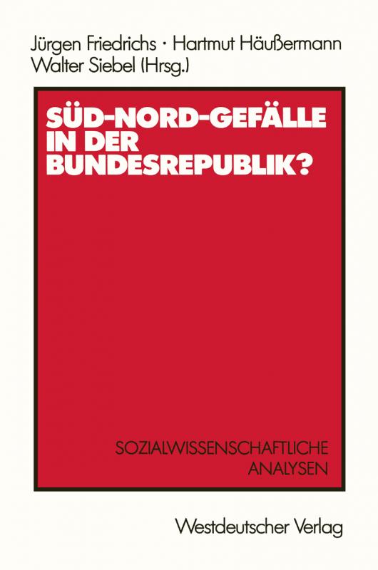 Cover-Bild Süd-Nord-Gefälle in der Bundesrepublik?