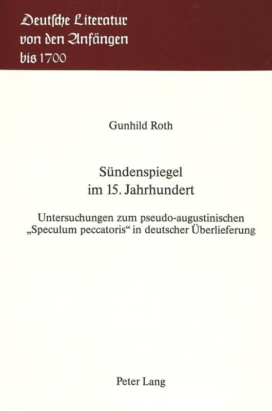 Cover-Bild Sündenspiegel im 15. Jahrhundert