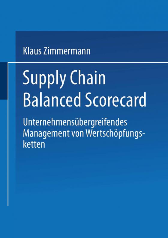 Cover-Bild Supply Chain Balanced Scorecard