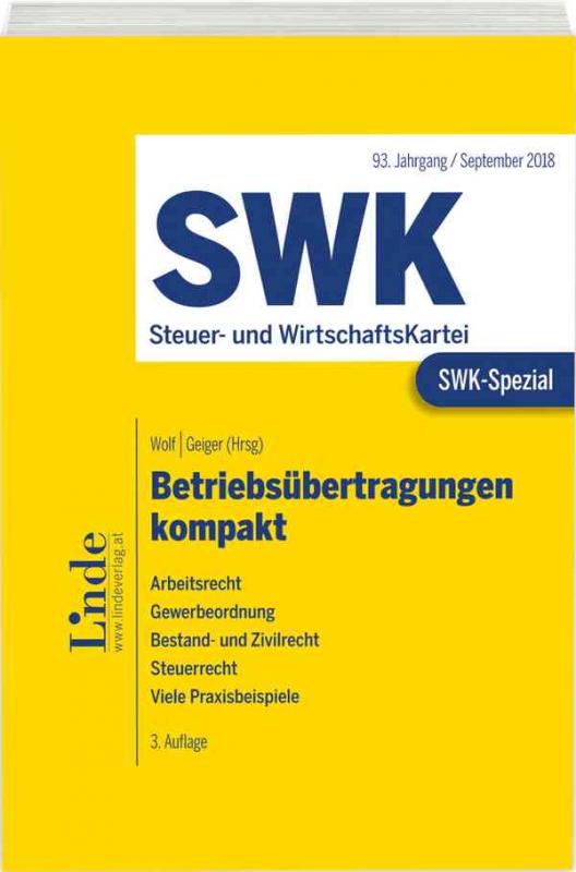 Cover-Bild SWK-Spezial Betriebsübertragungen kompakt