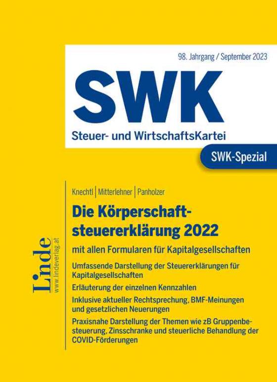 Cover-Bild SWK-Spezial Die Körperschaftsteuererklärung 2022
