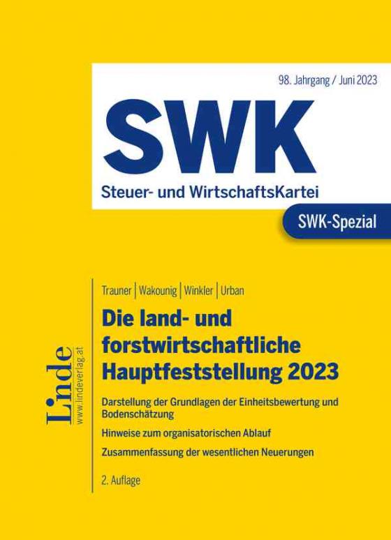 Cover-Bild SWK-Spezial Die land- und forstwirtschaftliche Hauptfeststellung 2023