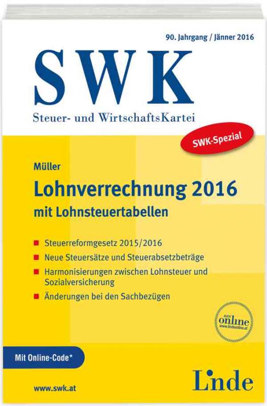 Cover-Bild SWK-Spezial Lohnverrechnung 2016