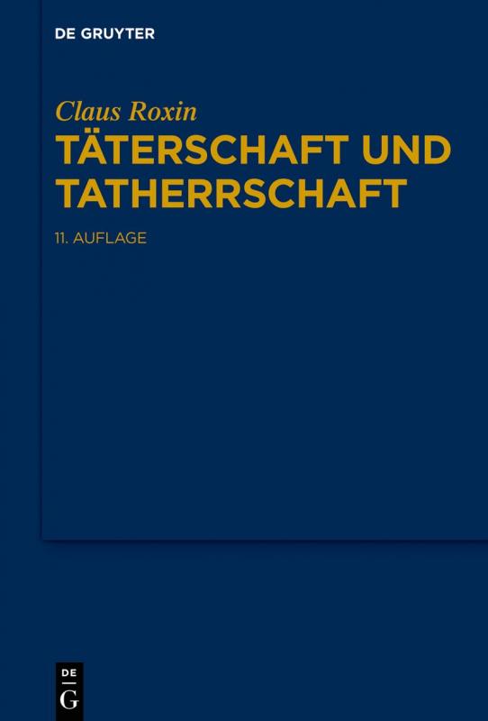 Cover-Bild Täterschaft und Tatherrschaft