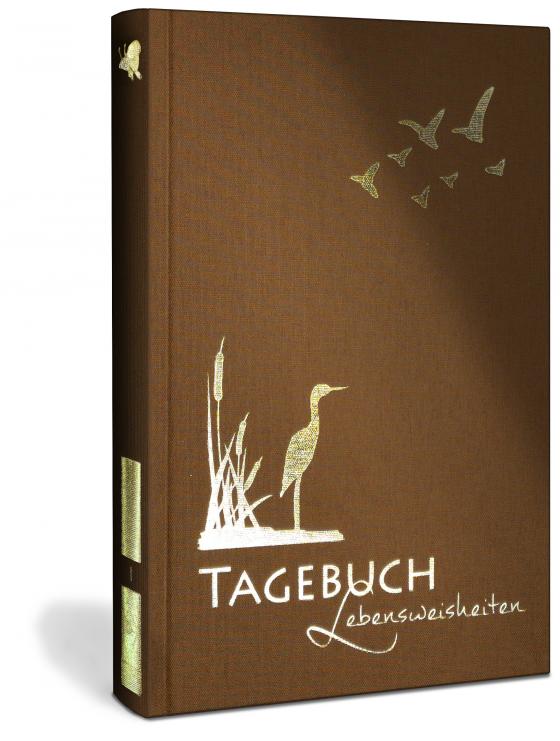 Cover-Bild Tagebuch illustriert mit Aquarellmalerei und schönen Sprüchen zum Nachdenken