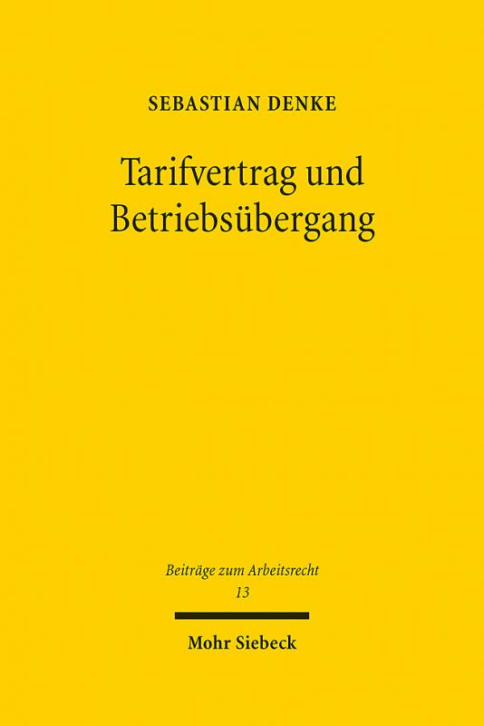 Cover-Bild Tarifvertrag und Betriebsübergang