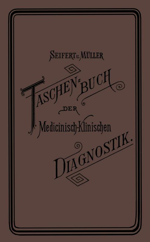 Cover-Bild Taschenbuch der Medicinisch-Klinischen Diagnostik