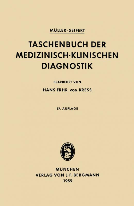 Cover-Bild Taschenbuch der Medizinisch-Klinischen Diagnostik