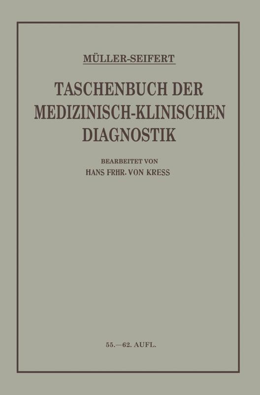 Cover-Bild Taschenbuch der Medizinisch Klinischen Diagnostik