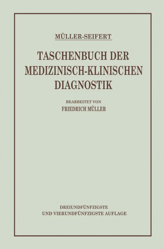 Cover-Bild Taschenbuch der Medizinisch-Klinischen Diagnostik