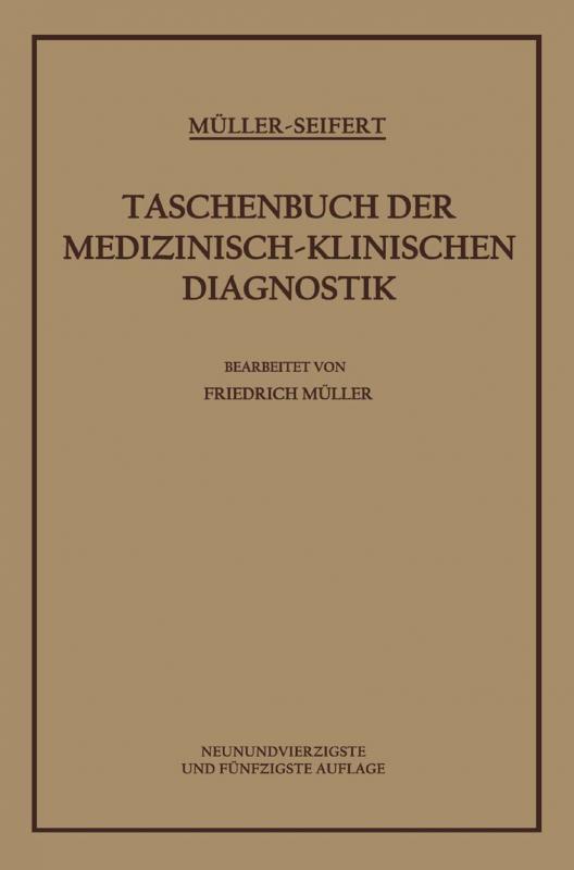 Cover-Bild Taschenbuch der Medizinisch-Klinischen Diagnostik