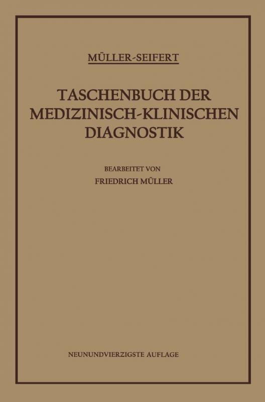 Cover-Bild Taschenbuch der Medizinisch-Klinischen Diagnostik