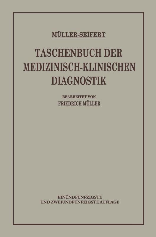 Cover-Bild Taschenbuch der Medizinisch-Klinischen Diagnostik