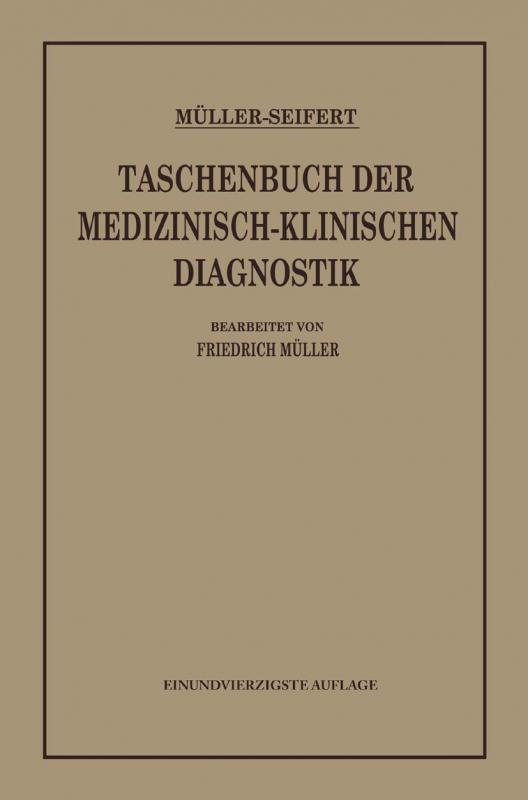 Cover-Bild Taschenbuch der Medizinisch-Klinischen Diagnostik