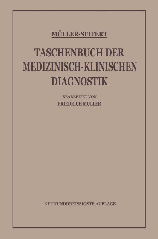 Cover-Bild Taschenbuch der Medizinisch-Klinischen Diagnostik