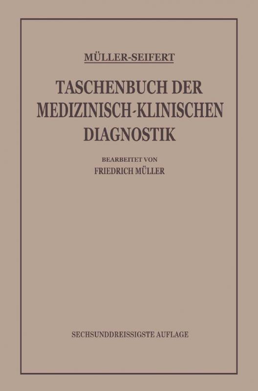 Cover-Bild Taschenbuch der Medizinisch-Klinischen Diagnostik