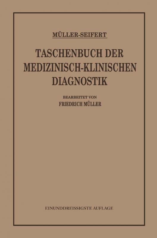 Cover-Bild Taschenbuch der Medizinisch-Klinischen Diagnostik