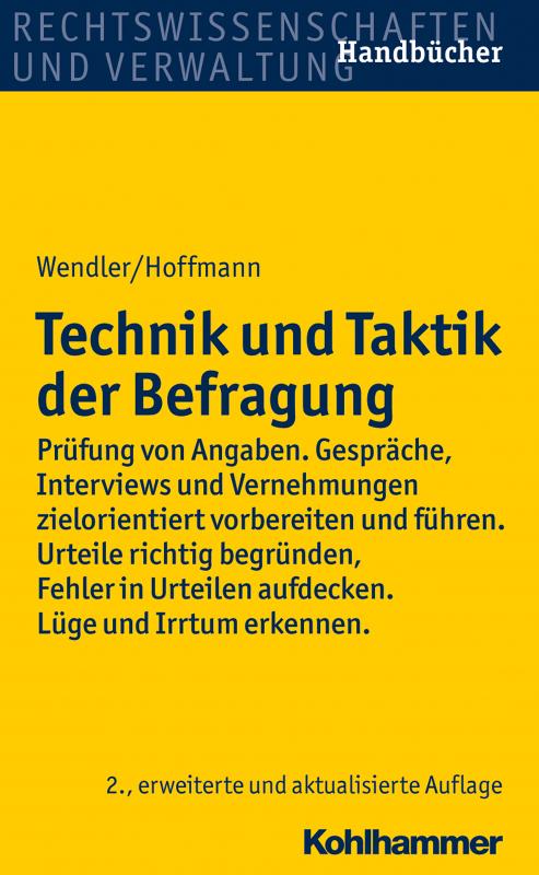 Cover-Bild Technik und Taktik der Befragung