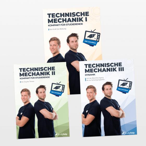 Cover-Bild Technische Mechanik 1, 2 & 3 Lernhefte Set - Statik, Festigkeitslehre & Dynamik